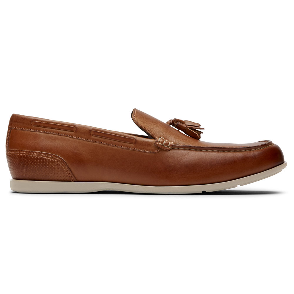 Rockport Singapore Mens Loafers - Malcom Tassel Brown - IX8397425